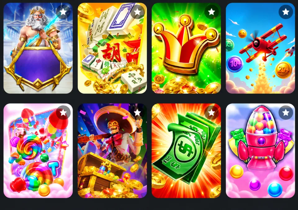 Game Lobby do APP zzzz com os jogos mais quentes